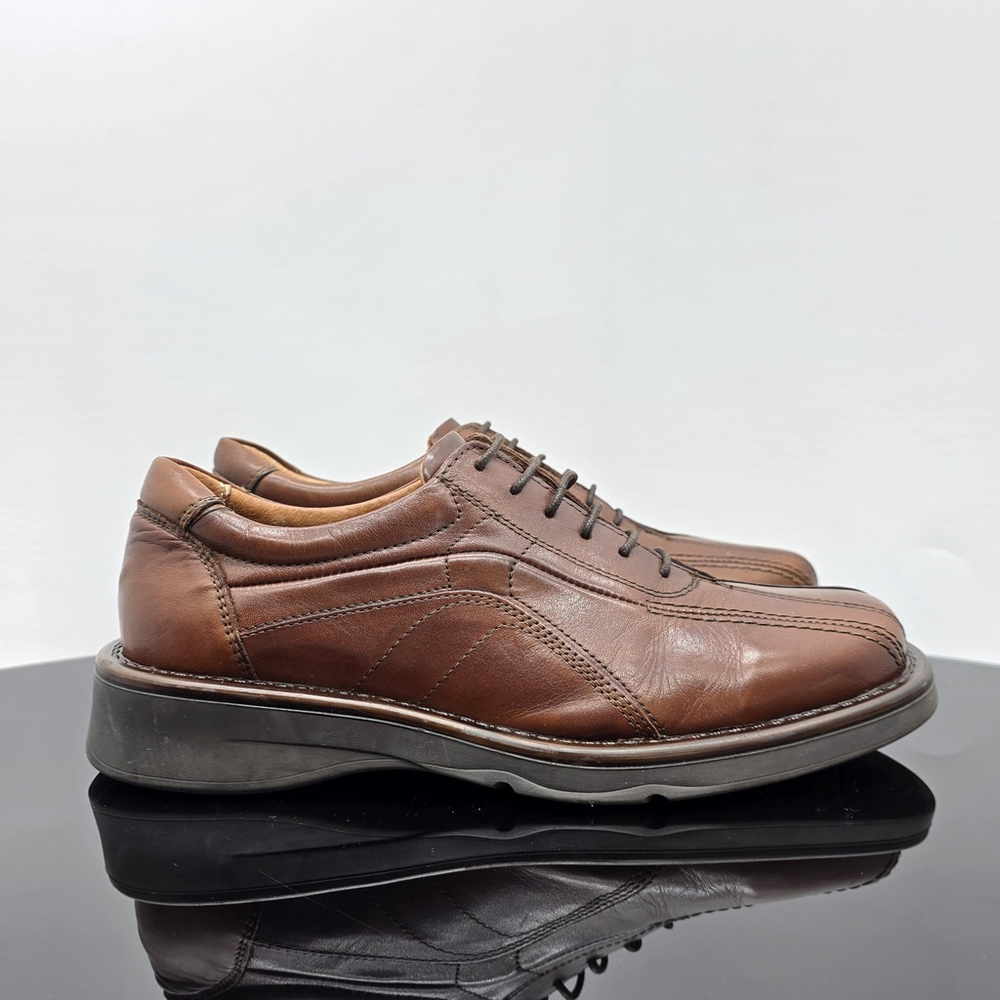 Venturini Brown Leather Oxford Shoes Men’s 7M Made in Italy Classic Comfort